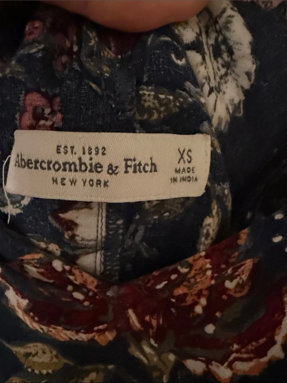 Abercrombie & Fitch Navy Floral Slip Maxi Dress